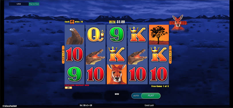 Big Red Slots – Gamble feature with card suit prediction